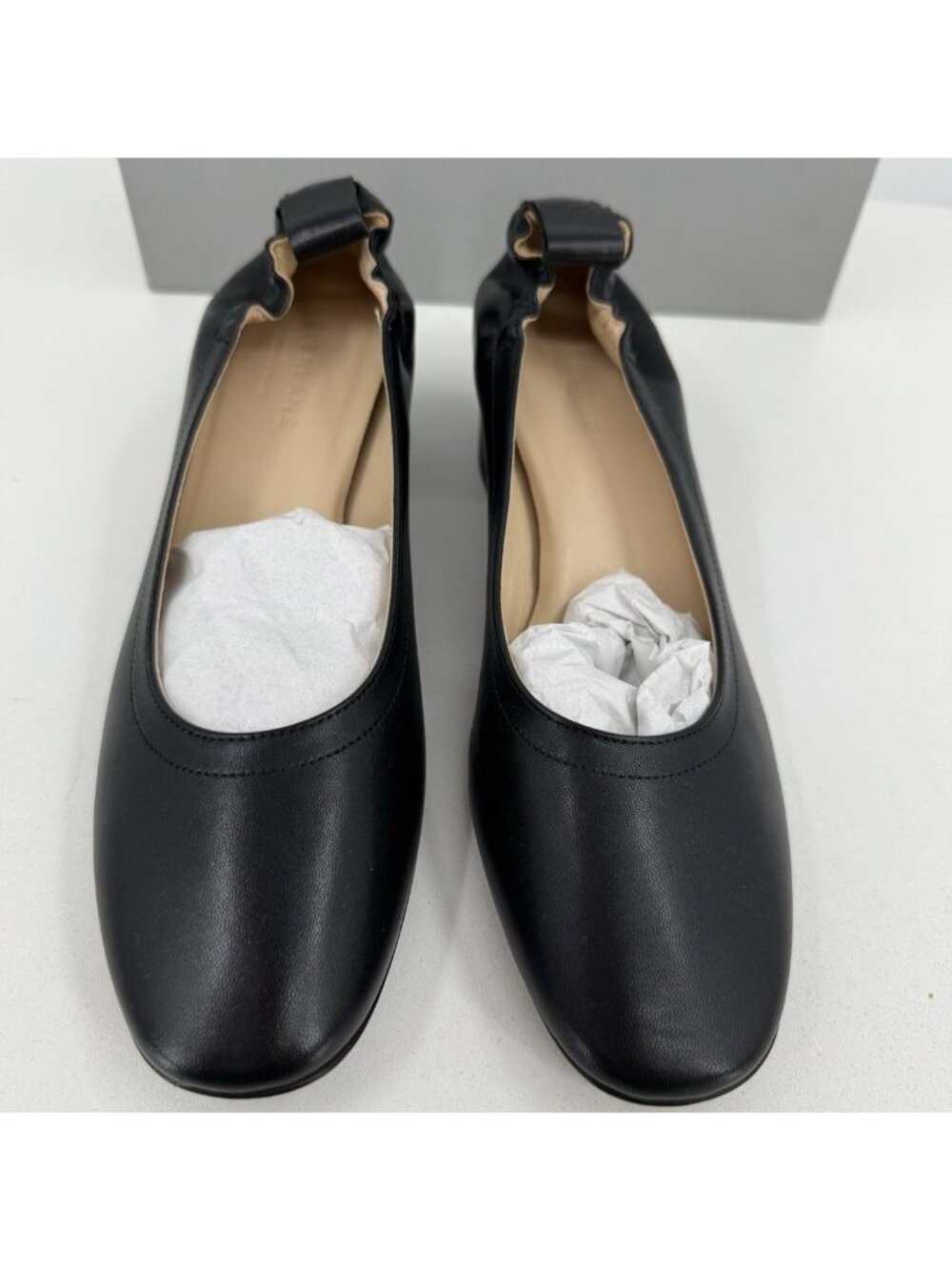 Everlane Italian Leather Day Heel size 8 Women's Black Elastic Back Comfort - Picture 3 of 11